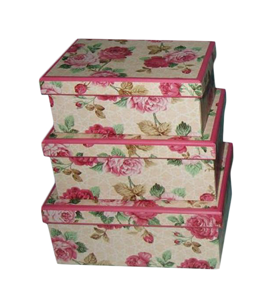 

Комплект коробок Роза, 3 шт 15x11x7 см, 225-029