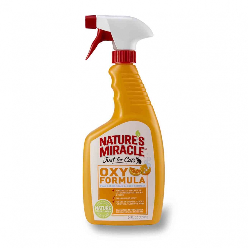 фото Спрей-уничтожитель пятен и запахов кошачьих меток и мочи nature’s miracle orange oxy 709мл