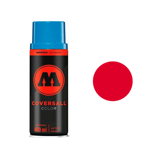 фото Аэрозольная краска molotow coversall color 400 мл swet 100 traffic red h.o. красная