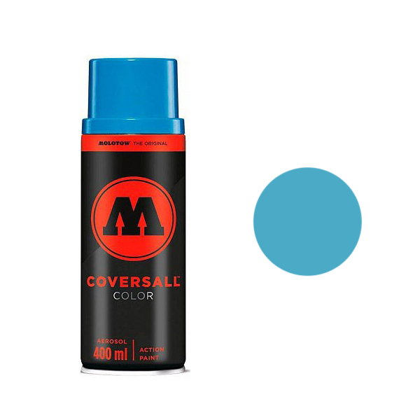 фото Аэрозольная краска molotow coversall color 400 мл shock blue middle голубая