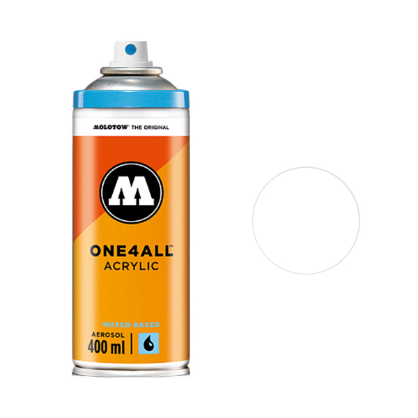 фото Аэрозольная краска molotow one4all 400 мл signal white белая