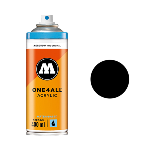 фото Аэрозольная краска molotow one4all 400 мл signal black черная