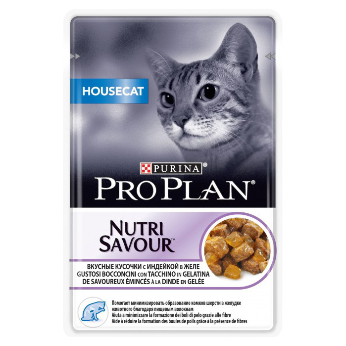 фото Влажный корм для кошек pro plan nutri savour housecat, индейка, 85г