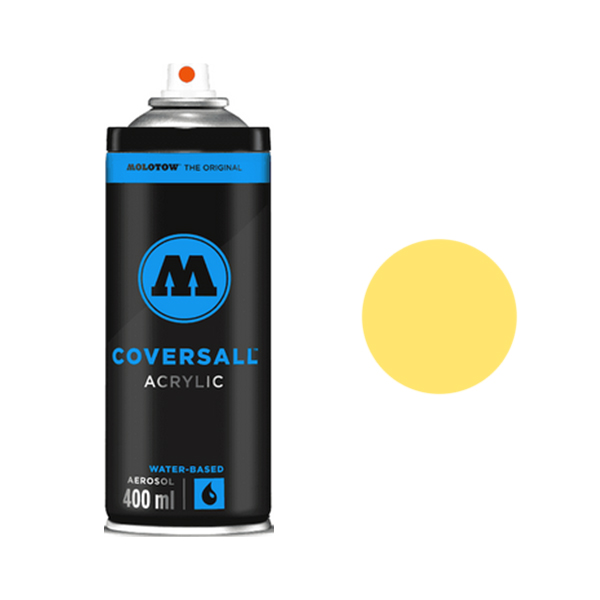 

Аэрозольная краска Molotow Coversall Water Based 400 мл zinc yellow желтая, Желтый, Coversall Water Based 400 мл #006 zinc yellow 358006