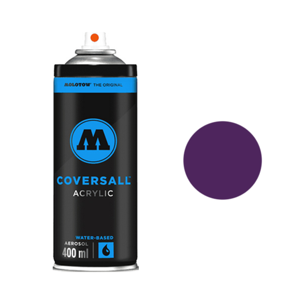 Аэрозольная краска Molotow Coversall Water Based 400 мл currant фиолетовая