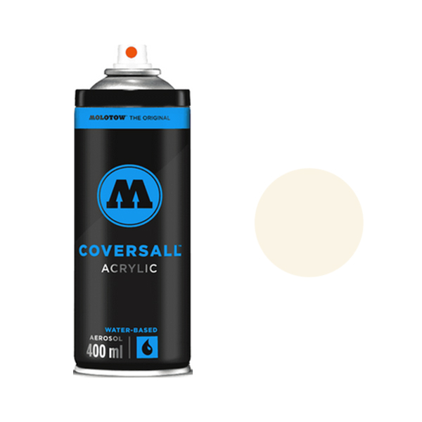 фото Аэрозольная краска molotow coversall water based 400 мл nature white белая