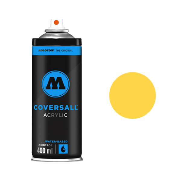 фото Аэрозольная краска molotow coversall water based 400 мл camium yellow желтая