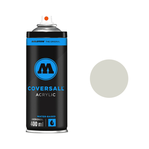 фото Аэрозольная краска molotow coversall water based 400 мл light grey neutral серая