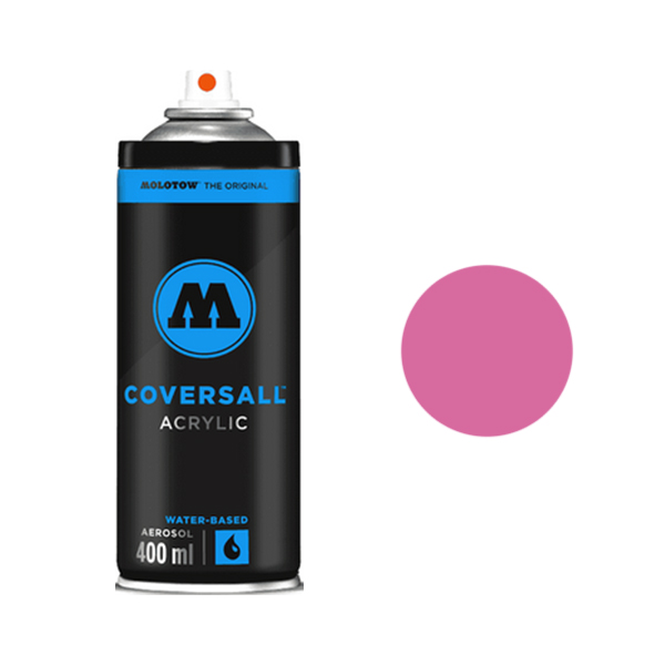 Аэрозольная краска Molotow Coversall Water Based 400 мл fuchsia pink розовая