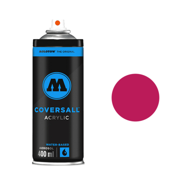 Аэрозольная краска Molotow Coversall Water Based 400 мл telemagenta розовая