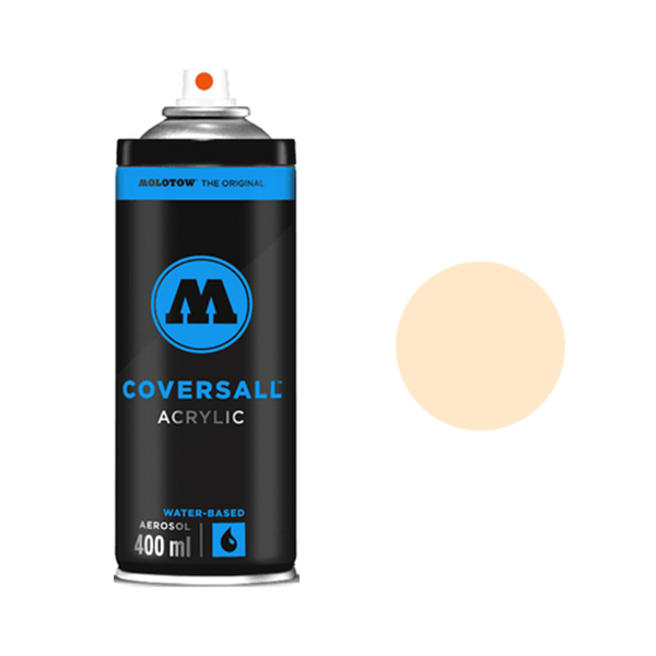фото Аэрозольная краска molotow coversall water based 400 мл ivory light бежевая