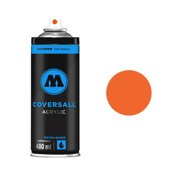 Аэрозольная краска Molotow Coversall Water Based 400 мл DARE orange light оранжевая