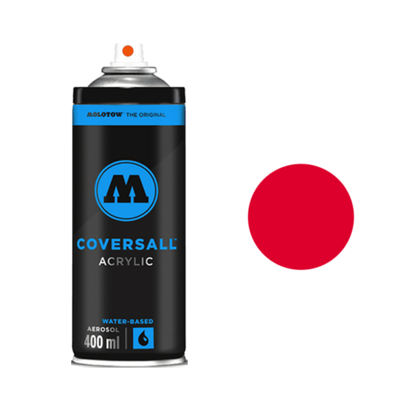 фото Аэрозольная краска molotow coversall water based 400 мл mad c cherry red красная