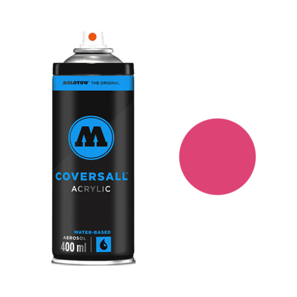 Аэрозольная краска Molotow Coversall Water Based 400 мл MAD C psycho pink розовая