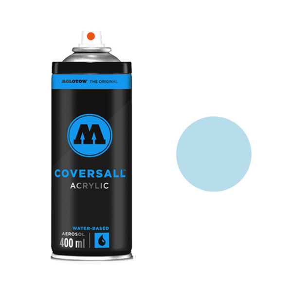 фото Аэрозольная краска molotow coversall water based 400 мл azure blue голубая