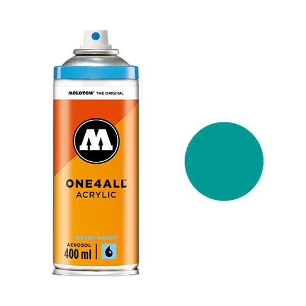 

Аэрозольная краска Molotow One4all 400 мл lagoon blue бирюзовая, One4all 400 мл 206 lagoon blue 357206