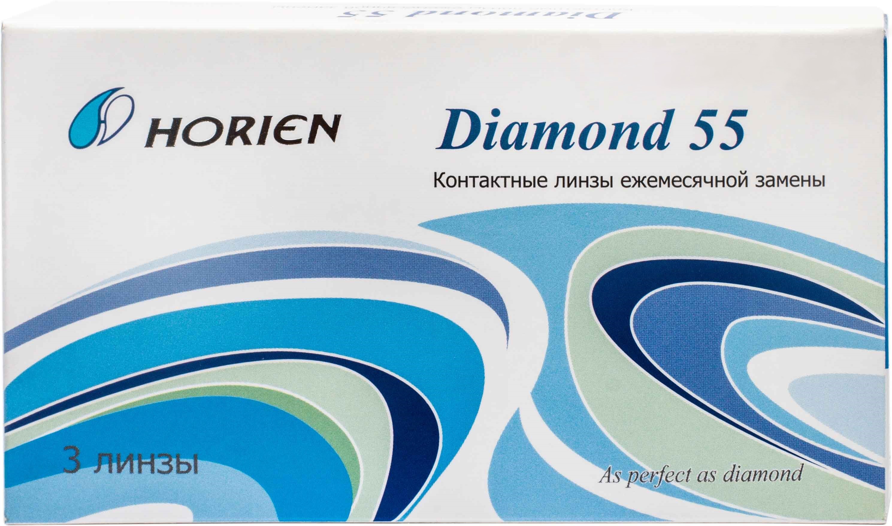 Купить Контактные линзы Diamond 55 3 линзы R 8, 6 -5, 75, Horien