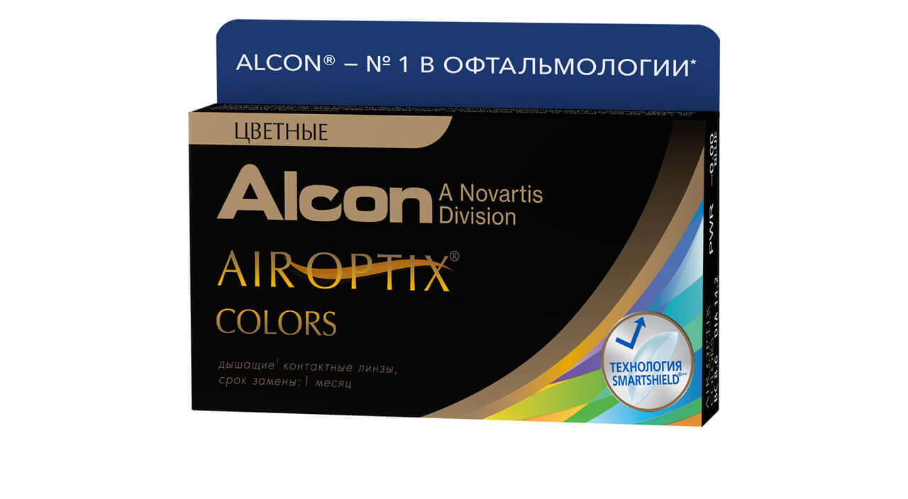 фото Контактные линзы air optix colors 2 линзы r 8,6 -3,25 карие