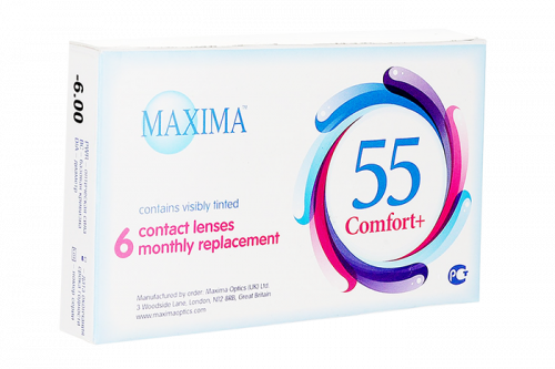 фото Контактные линзы maxima 55 comfort plus 6 линз r 8,6 -5,75