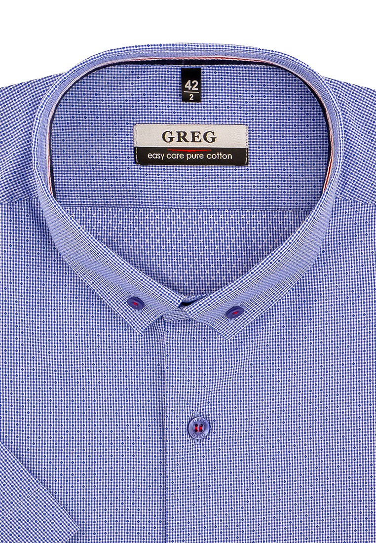 Рубашка мужская Greg 224/101/8204/ZV/b/1_GB синяя 39