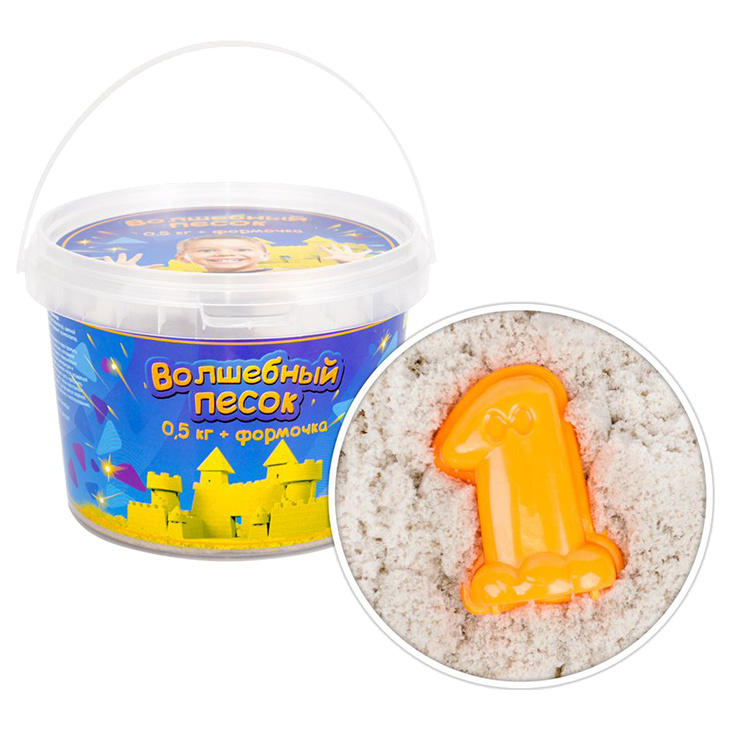 

Кинетический песок Авис Классический 0,5 кг и формочка VP051
