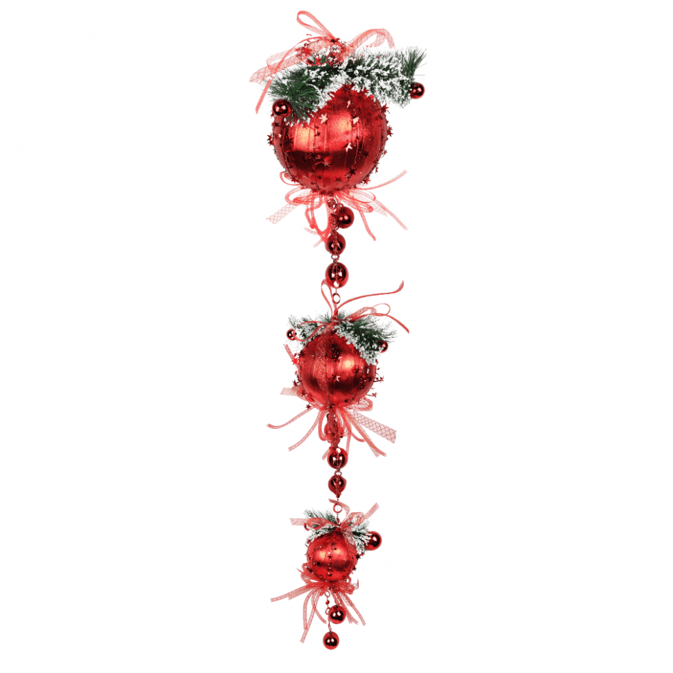 

Гроздь шаров на ель Jewel Night 1060762 30 см 3 шт., 6007-YM-H123R