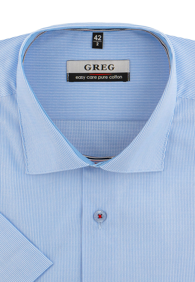 Рубашка мужская Greg 211/101/8059/Z/1p голубая 40