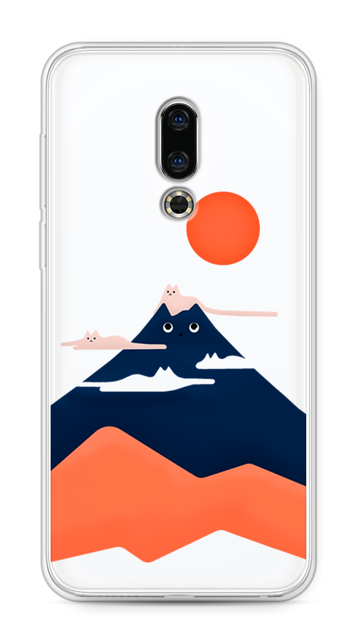 

Чехол на Meizu 16th "Кот-гора", Черный;оранжевый, 72750-4