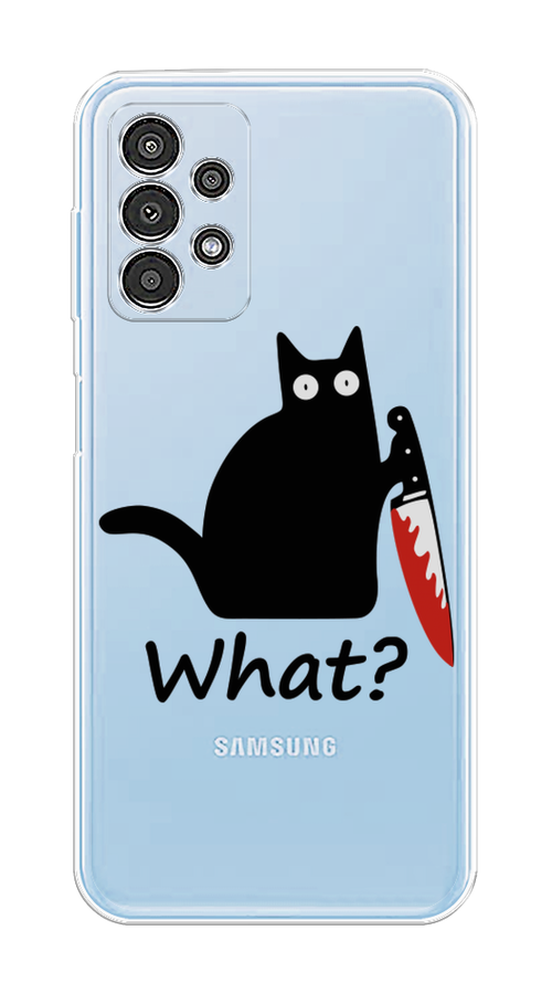 

Чехол на Samsung Galaxy A13 4G "Котик с ножом", Черный;красный, 2104850-6