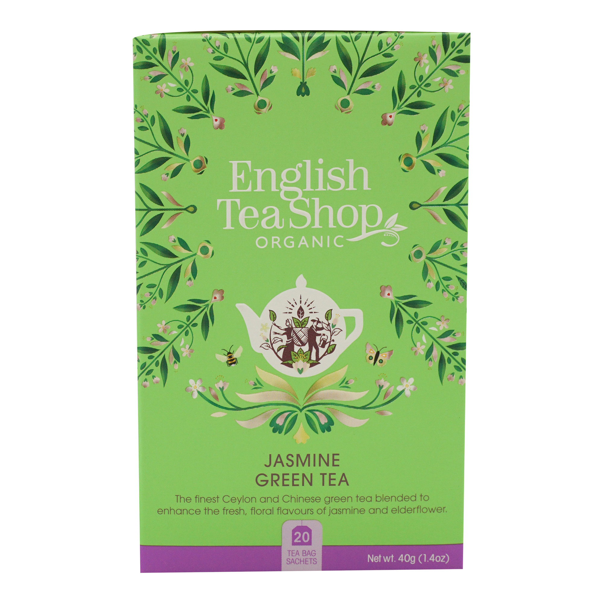 

Чай зеленый English Tea Shop Жасмин в пакетиках 2 г х 20 шт