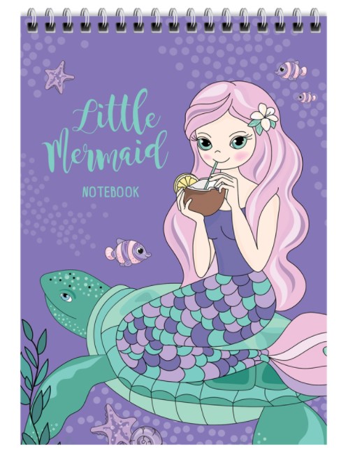 

Блокнот Space Русалки Little mermaid А5 на гребне 40 л