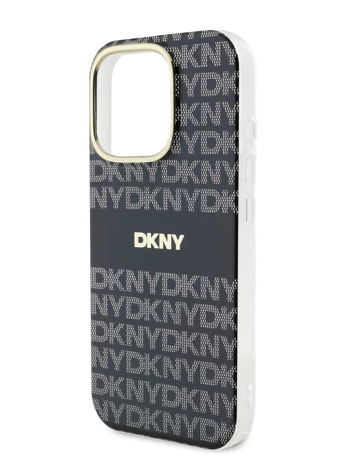 Чехол DKNY для iPhone 16 Pro с MagSafe и принтом IML, черный