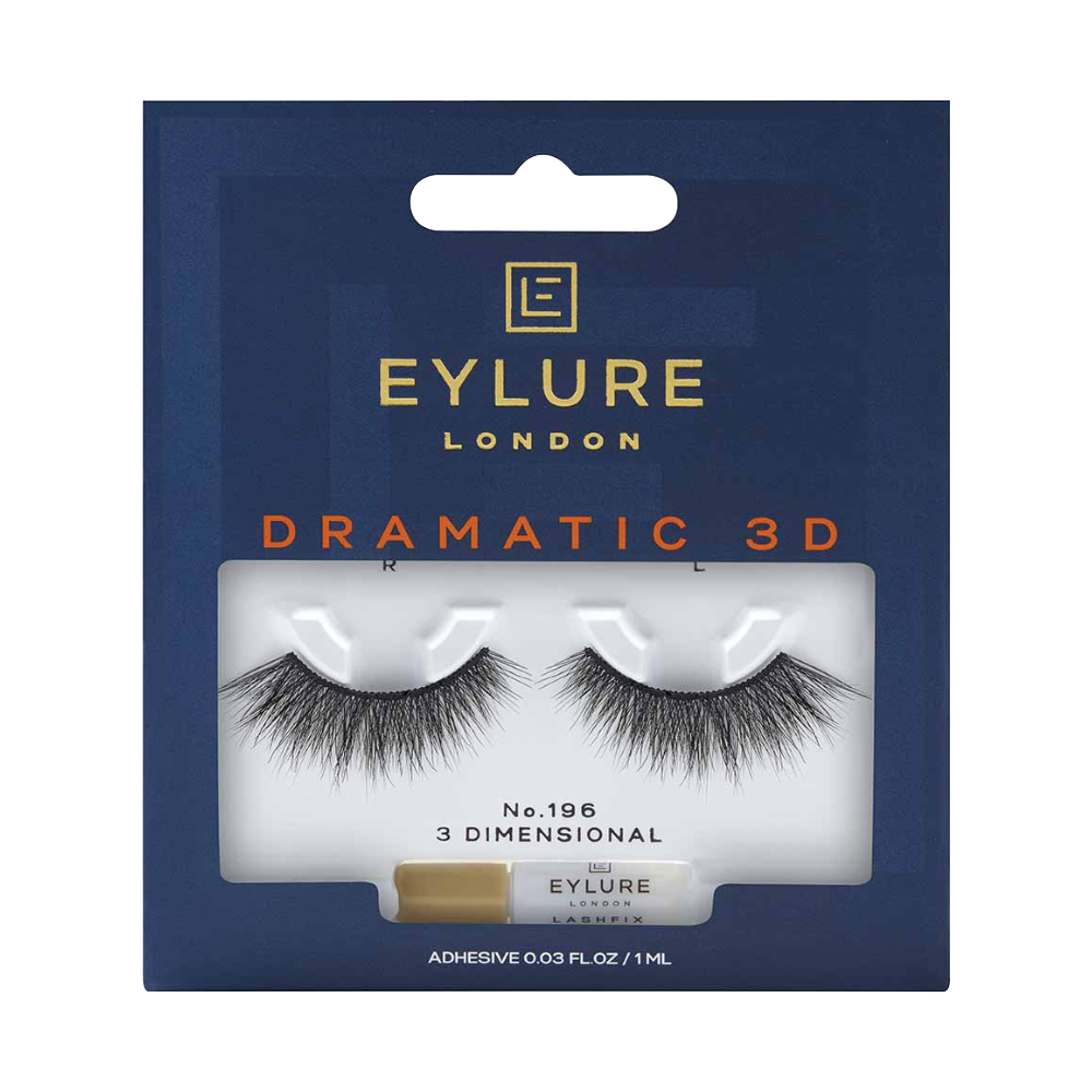 

Ресницы накладные Eylure Dramatic 3D 196 1 пара, Черный