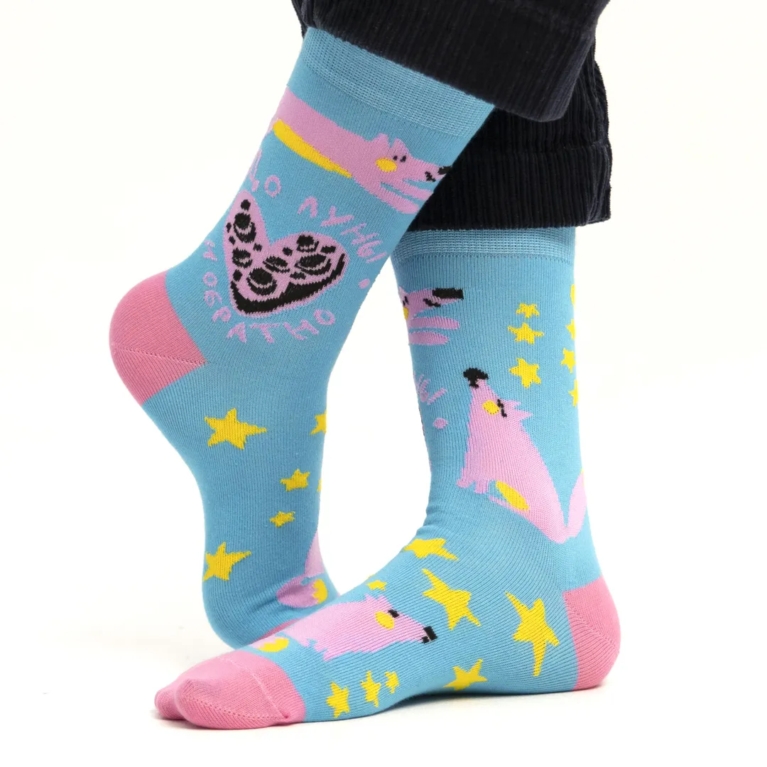 Носки St. Friday Socks Лунные лисы, GEN21-923-16 38-41, 1 пара