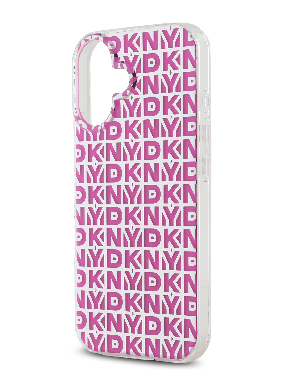 

Чехол DKNY для iPhone 16 двухслойный с принтом IML, розовый