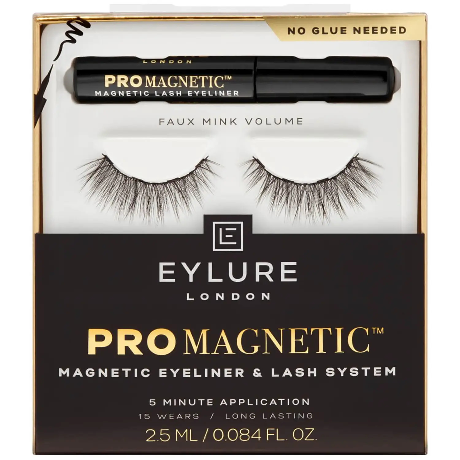 

Ресницы накладные Eylure Pro Magnetic Kit Volume 1 пара, Черный