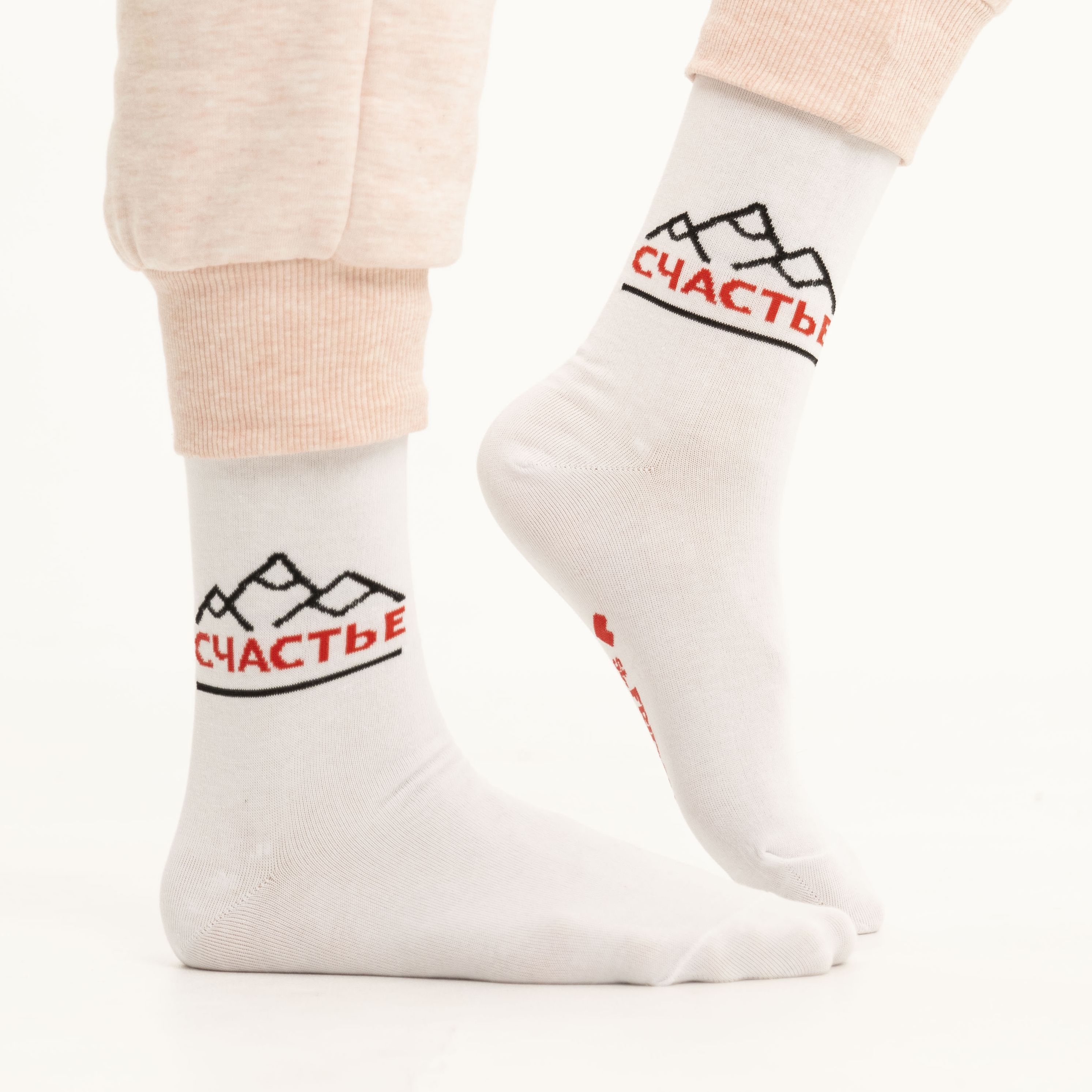 

Носки St. Friday Socks Счастье 273-2 -, 1 пара, Белый;красный, 273-2