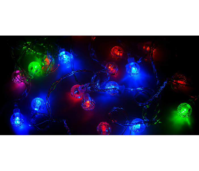

Световая гирлянда новогодняя Снеговичок S0594 4м разноцветный/RGB