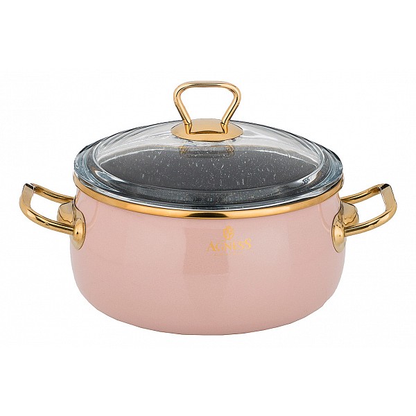 

Кастрюля Арти-М 950-270 2,4 л розовый, (2.4 л) Agness 950-270