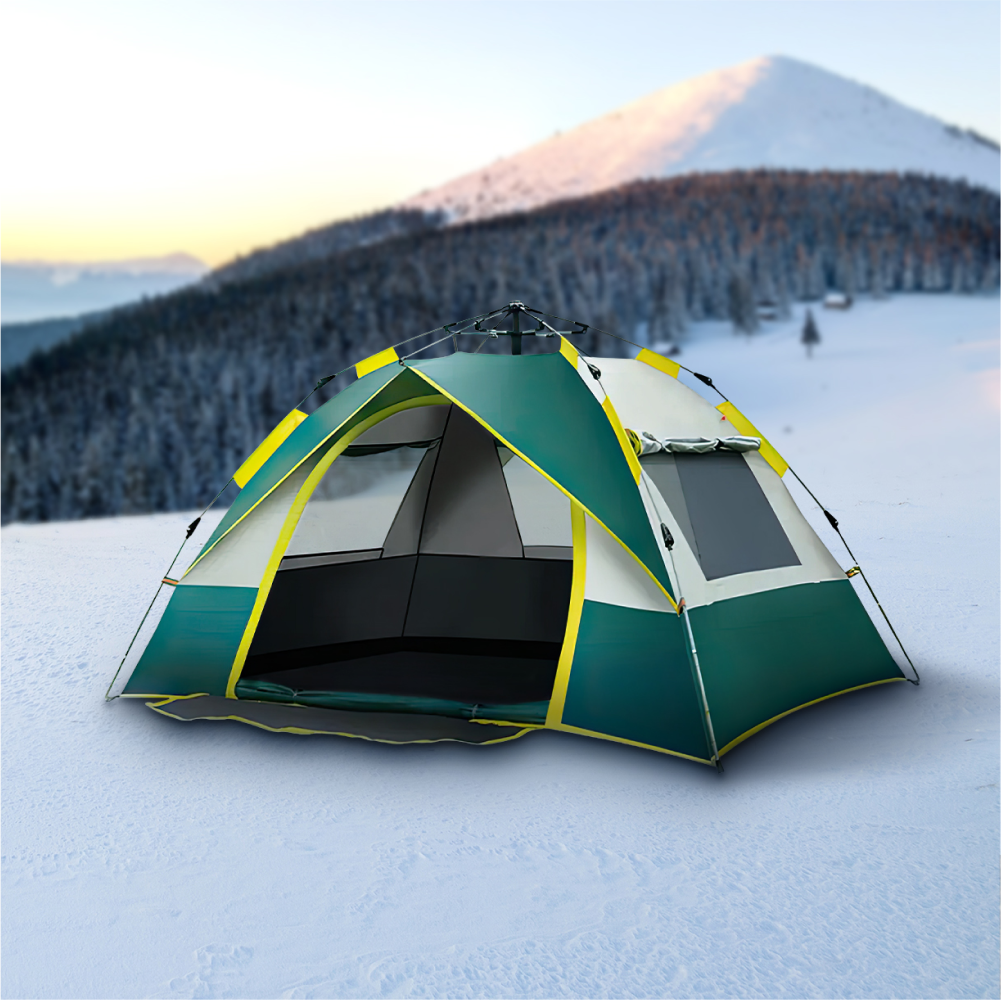 Палатка туристическая для походов ZDK Tent двухместная, зеленый-белый