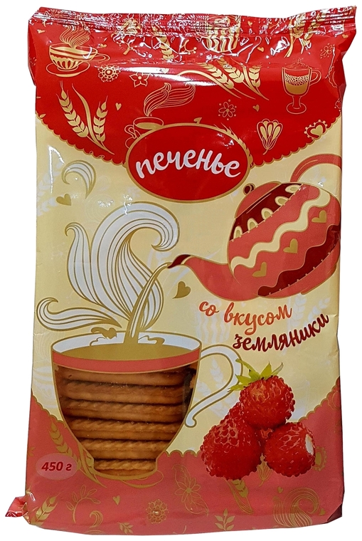

Печенье Зея со вкусом земляники, 450 г