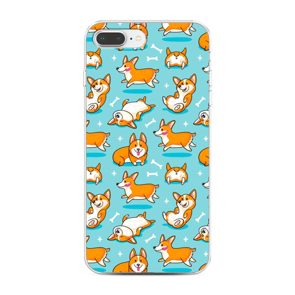 

Чехол Awog на Apple iPhone 8 Plus / Айфон 8 Plus "Веселые корги", Разноцветный, 10950-2