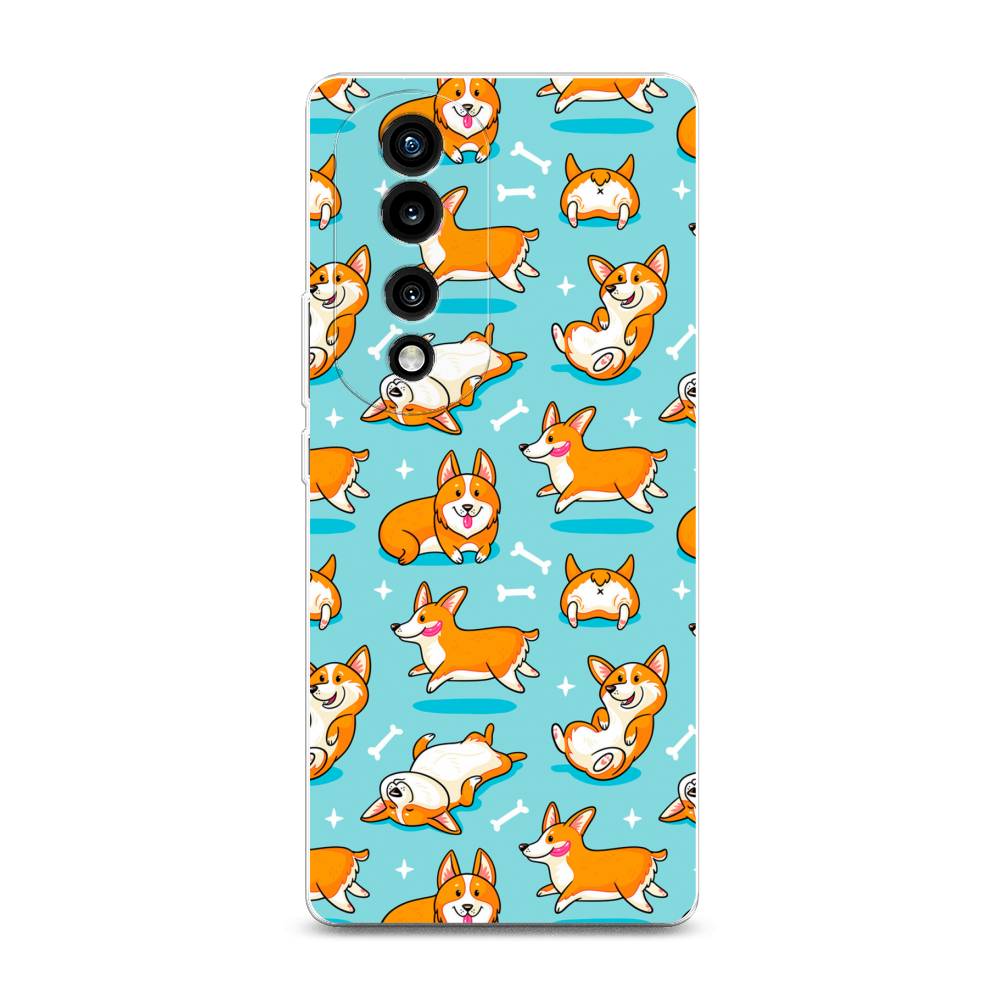 

Силиконовый чехол "Веселые корги" на Honor 70 Pro, 6108350-2