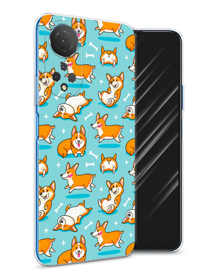 

Чехол Awog на Honor X7 2022 "Веселые корги", Разноцветный, 6108850-2