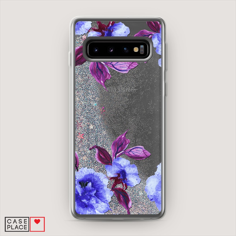 

Жидкий чехол с блестками "Цветочная фантазия 5" на Samsung Galaxy S10, 27091-1