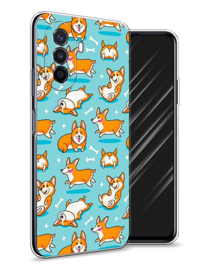 

Чехол Awog на Huawei Nova Y70 "Веселые корги", Разноцветный, 6109150-2