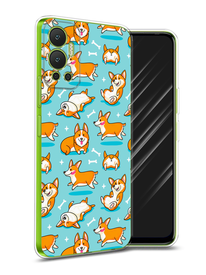 

Чехол Awog на Infinix Hot 12 "Веселые корги", Разноцветный, 3101350-2