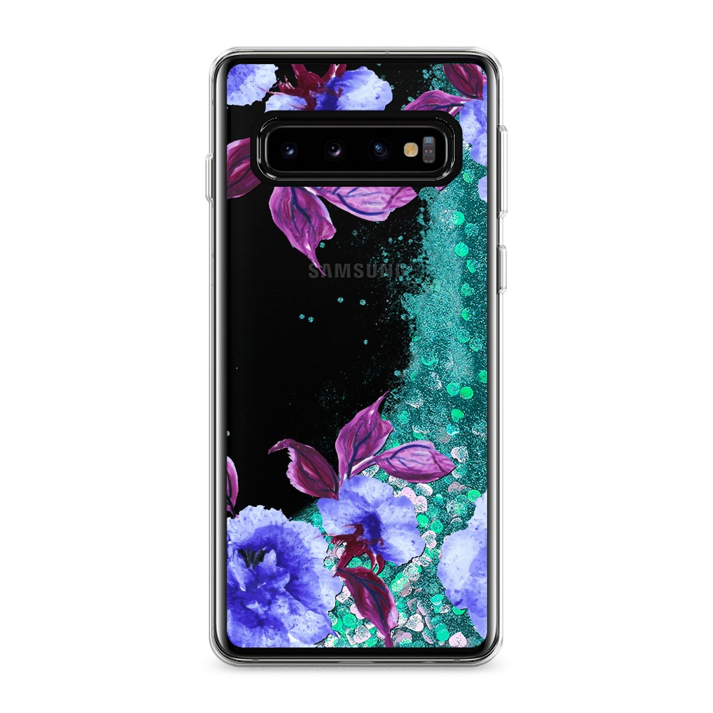 

Жидкий чехол с блестками "Цветочная фантазия 5" на Samsung Galaxy S10, 27095-1