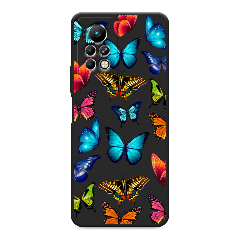 

Матовый силиконовый чехол "Разные бабочки" на Infinix Note 11 Pro, Разные бабочки