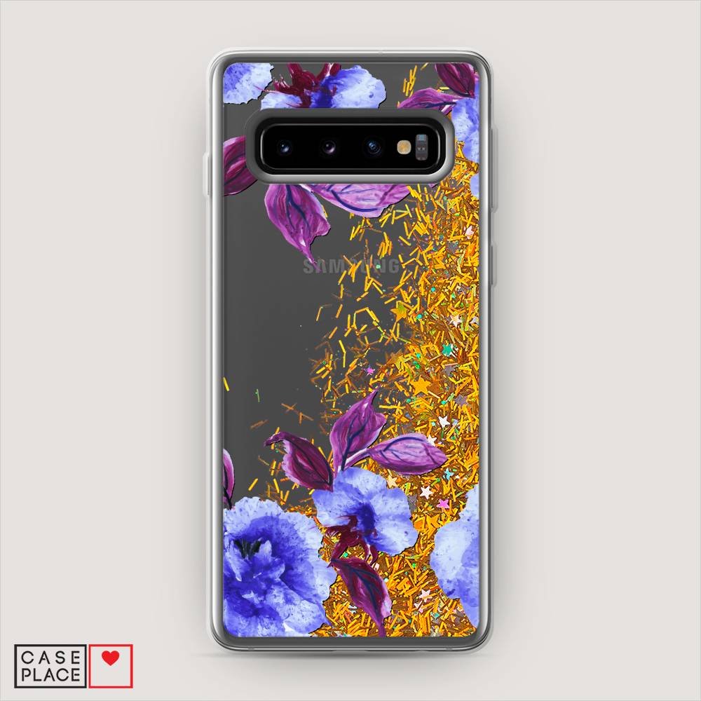 

Жидкий чехол с блестками "Цветочная фантазия 5" на Samsung Galaxy S10 +, 27190-1